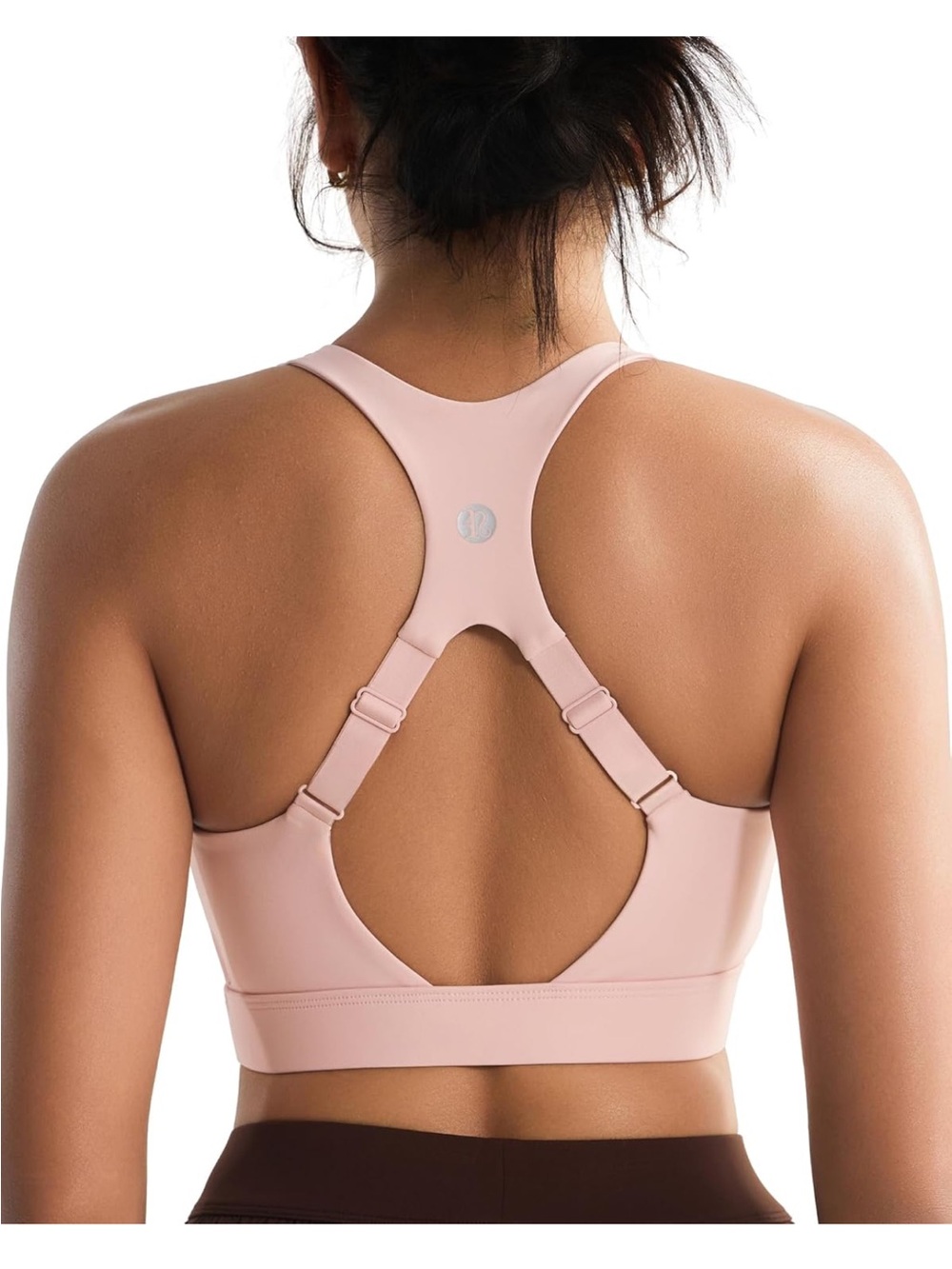 RUNNING GIRL Adjustable Straps High Impact Sports Bra High Support Large L Pink
